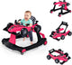 4-in-1 Baby Walker, Foldable Activity Car Baby Walker w/3 Adjustable Height