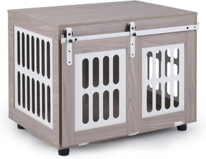 80 cm Dog Crate Furniture, Heavy Duty Indoor Wooden Dog Kennel