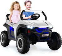 2-Seater Ride on Car, 12V Electric UTV w/Remote Control, Spring Suspension, High/Low Speed