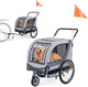 2-in-1 Dog Bike Trailer, Dog Stroller with Universal Bicycle Coupler