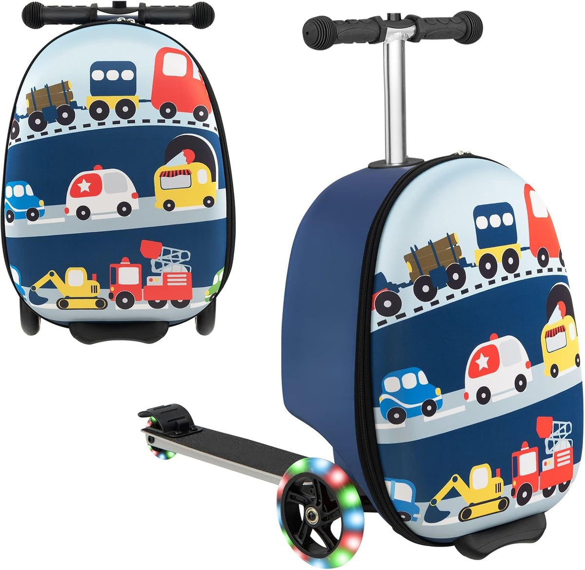 2-IN-1 Kids Luggage with Wheels for Kids Ages 5+