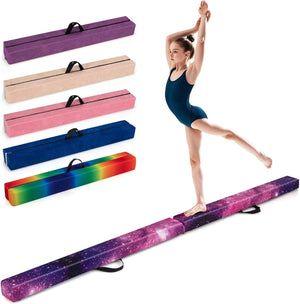 240cm Balance Beam, Folding Gymnastics Beam w/Carry Handles