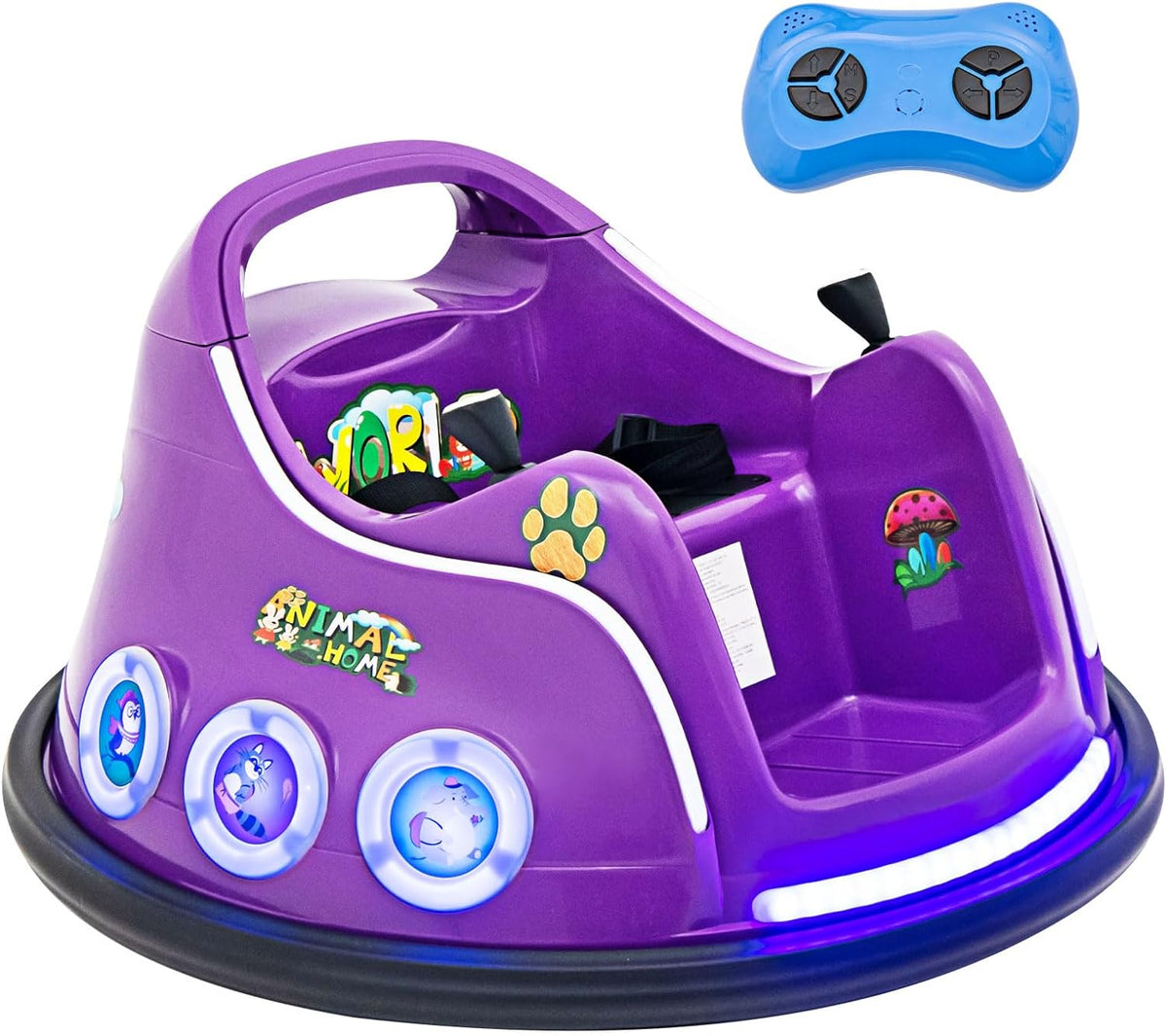 Kids Ride On Car, 12V Electric Bumper Car for Children W/Remote Control