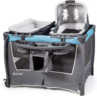 Baby Travel Cot, 4-IN-1 Convertible & Folding Portacot Baby Playard