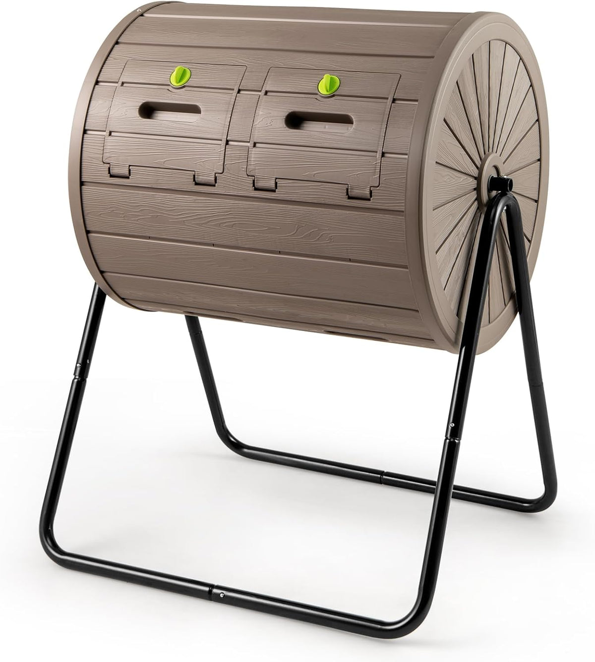 Compost Tumbler, 142L Large Outdoor Compost Bin w/Dual Chambers