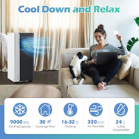 7000/9000 BTU Portable Air Conditioner 3-in-1 with Fan and Dehumidifier