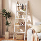 5-Tier Blanket Ladder, 148cm Bamboo Decorative Ladder Shelf