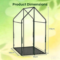 Mini Green House with Waterproof Bottom Mat, Outdoor Portable Green House with Sturdy Metal Frame