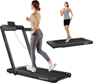 2-in-1 Walking & Running Treadmill,Folding Under Desk Walking Pad
