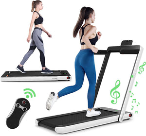 2-in-1 Walking & Running Treadmill,Folding Under Desk Walking Pad