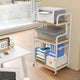 3-Tier Rolling Printer Stand, Home Office Large Printer Cart w/Storage Shelves