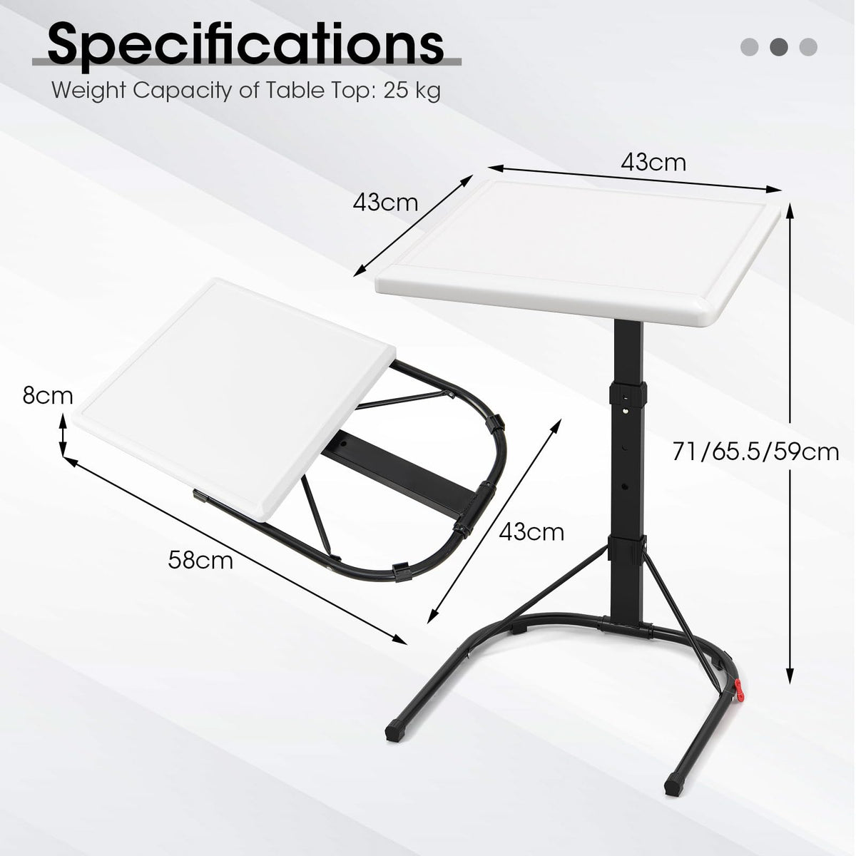 Giantex Height Adjustable C-shaped Laptop Desk
