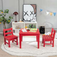 3-Piece All-Weather Kids Table & Chairs Set for Home & Backyard
