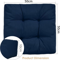 2 Pieces 50x50cm Outdoor Seat Cushions, Waterproof & Sun Protection for Indoor and Outdoor