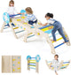Foldable Montessori Climbing Toys w/Arch Climber, Reversible Ramp, Climbing Rope