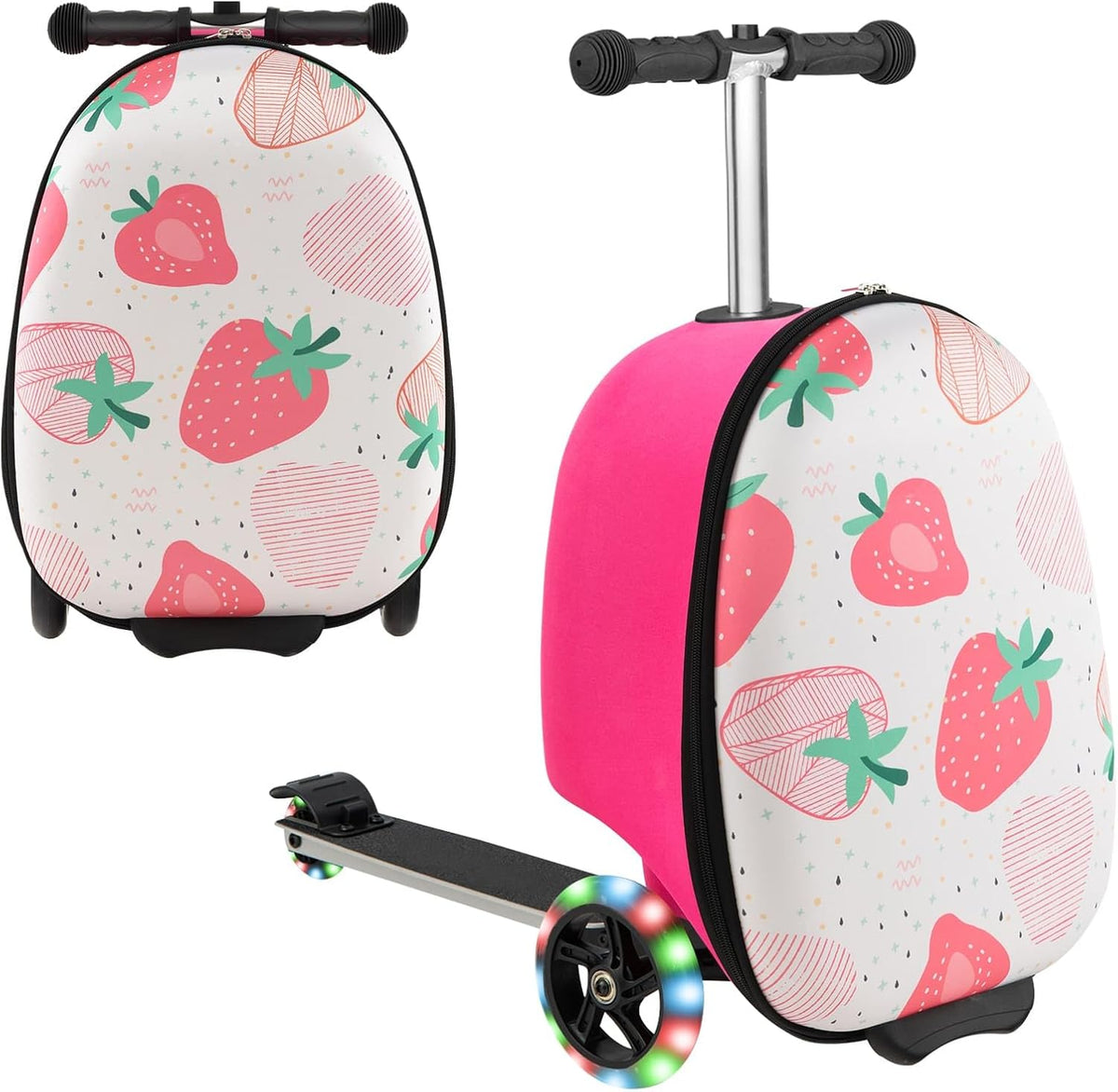 2-IN-1 Kids Luggage with Wheels for Kids Ages 5+