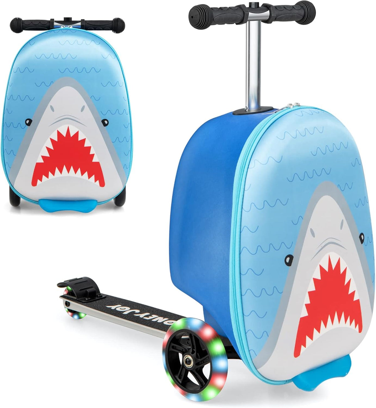 2-IN-1 Kids Luggage with Wheels for Kids Ages 5+