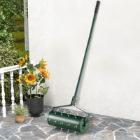 Heavy-Duty Rolling Aerator w/ Lawn Soil Penetrating Spikes & 130 cm Handle