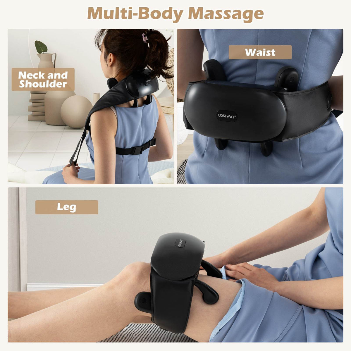 Neck Shoulder Massager for Pain Relief w/2 Heating Levels