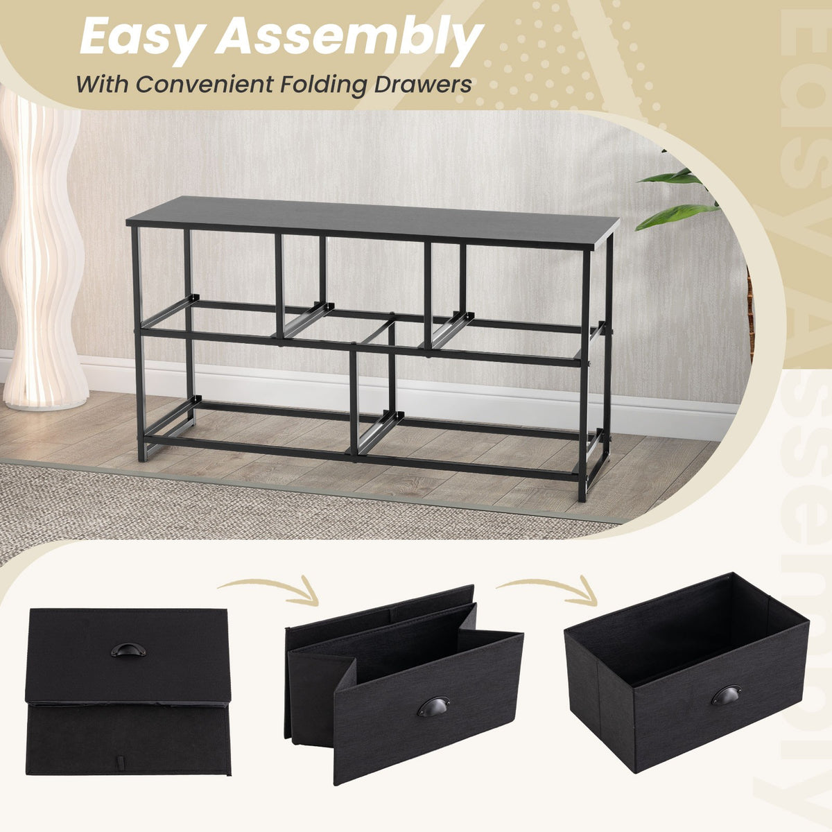5 Drawer Storage Organizer Unit Horizontal Storage Cube Dresser Unit
