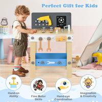 Wooden Play Workbench with Tools Set