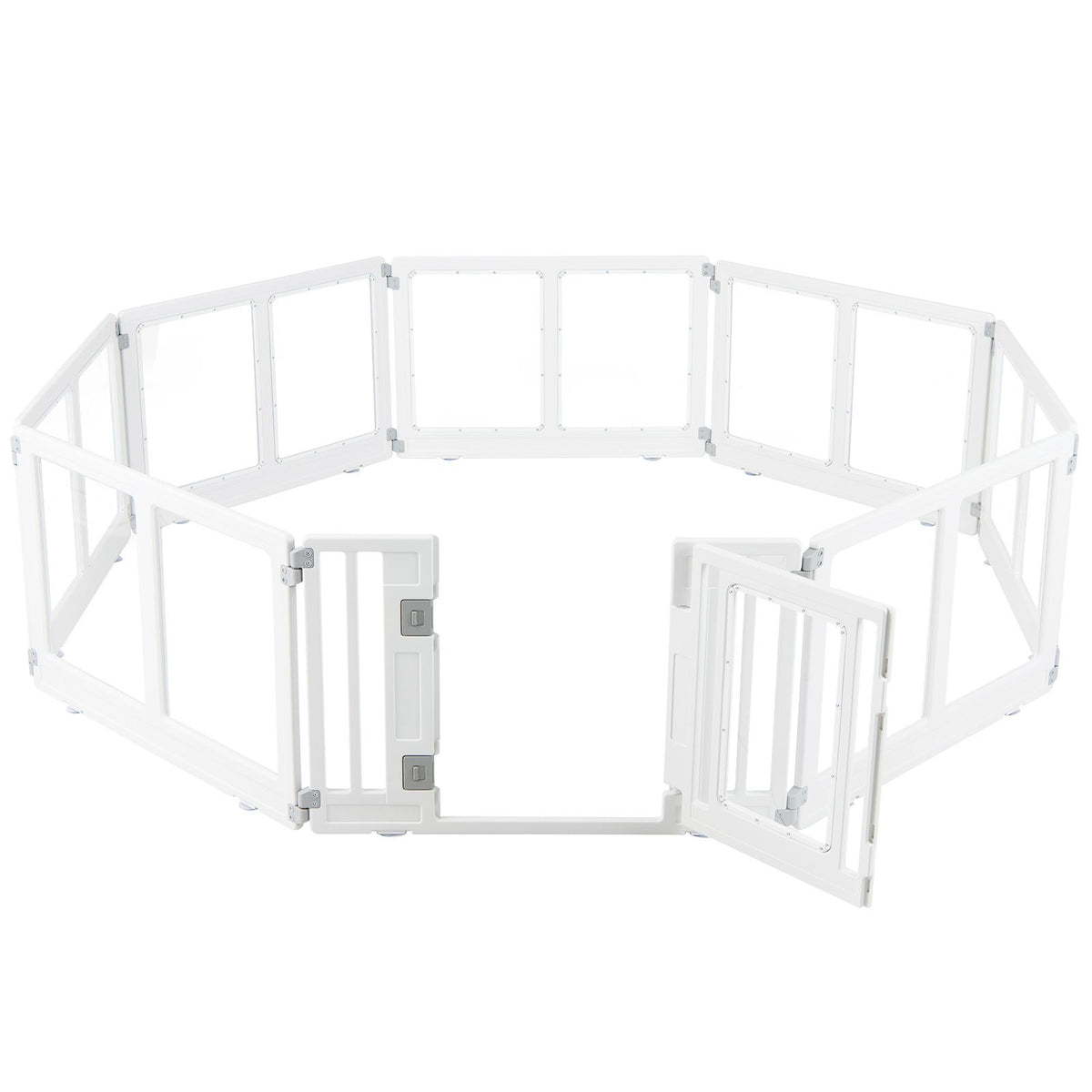 Clear Dog Playpen with Secure Locking Door, 6 Panels