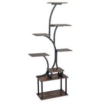 8-Tier Corner Plant Stand with Ambient LED Lights in 16 Colors