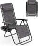 Patio Zero Gravity Lounge Chair with Cup Holder & Removable Pillow