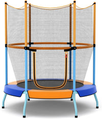 48 Inch Trampoline for Kids with Safety Enclosure Net and Curved Metal Legs