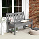 Outdoor 2-Person Bench, All-Weather HDPE Patio Loveseat Chair w/Cozy Backrest
