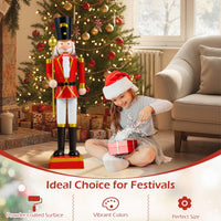 83cm/122cm Christmas Nutcracker Xmas Nutcracker Figure with High Hat and Beautiful Scepter