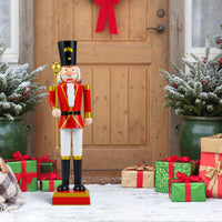 83cm/122cm Christmas Nutcracker Xmas Nutcracker Figure with High Hat and Beautiful Scepter