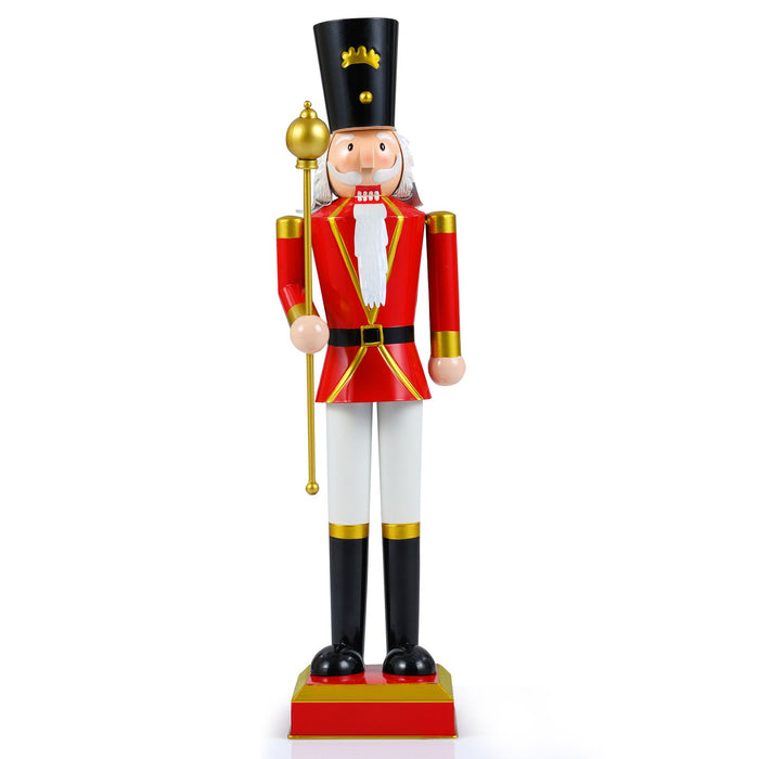 83cm/122cm Christmas Nutcracker Xmas Nutcracker Figure with High Hat and Beautiful Scepter