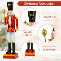 83cm/122cm Christmas Nutcracker Xmas Nutcracker Figure with High Hat and Beautiful Scepter