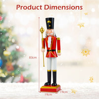 83cm/122cm Christmas Nutcracker Xmas Nutcracker Figure with High Hat and Beautiful Scepter
