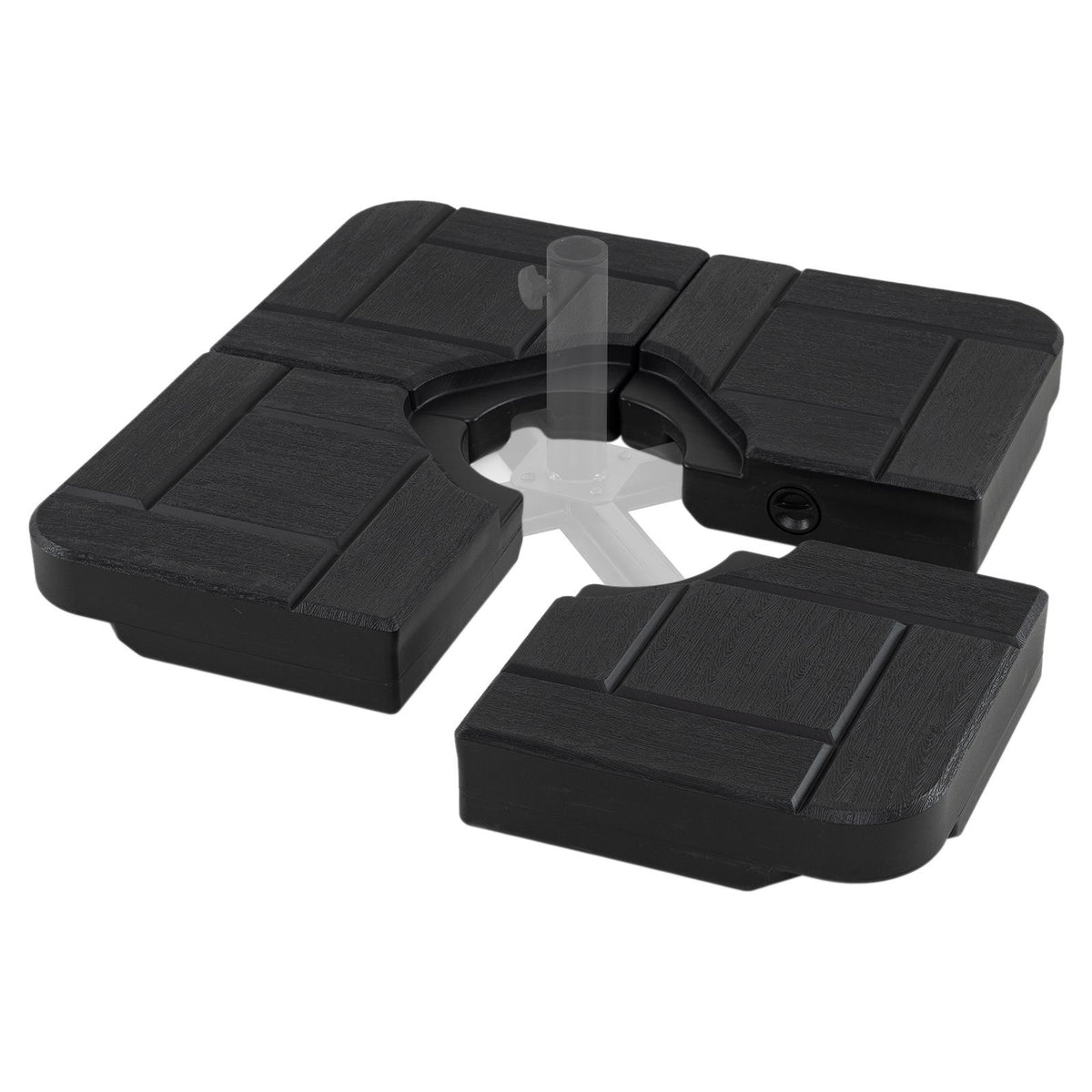 84kg Cantilever Offset Umbrella Base 4 Piece Fillable with Spout