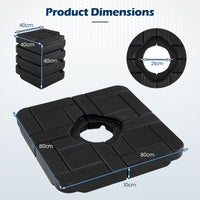 84kg Cantilever Offset Umbrella Base 4 Piece Fillable with Spout