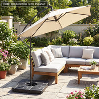84kg Cantilever Offset Umbrella Base 4 Piece Fillable with Spout