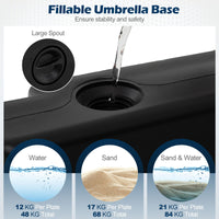 84kg Cantilever Offset Umbrella Base 4 Piece Fillable with Spout