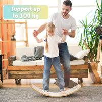 88.5 cm Wooden Balance Board for Balance Training Indoors and Outdoors