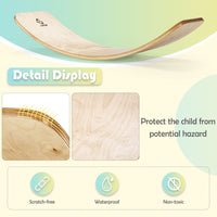 88.5 cm Wooden Balance Board for Balance Training Indoors and Outdoors