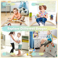 88.5 cm Wooden Balance Board for Balance Training Indoors and Outdoors