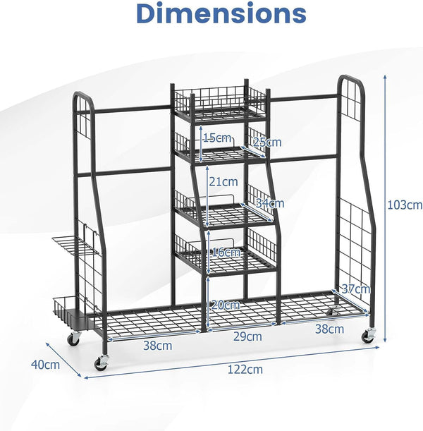 Heavy Duty Metal Double Golf Bag Storage Rack