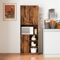 Kitchen Pantry Storage Cabinet 166 cm Tall Modern Hutch Cabinet w/ Open Shelves