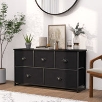5 Drawer Storage Organizer Unit Horizontal Storage Cube Dresser Unit