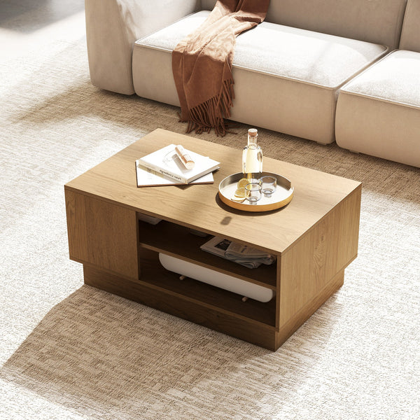 Modern Coffee Table Rectangle Center Table Accent Table for Living Room