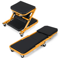 92 cm 2-in-1 Mechanic Creeper 150 kg Z Creeper Seat with Padded Seat