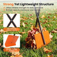 92 cm Leaf Grabber Rake with Long Handles and Metal Frame