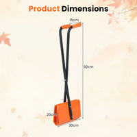 92 cm Leaf Grabber Rake with Long Handles and Metal Frame