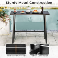 92 cm Patio Counter Height Bar Table Rectangular High Pub Table